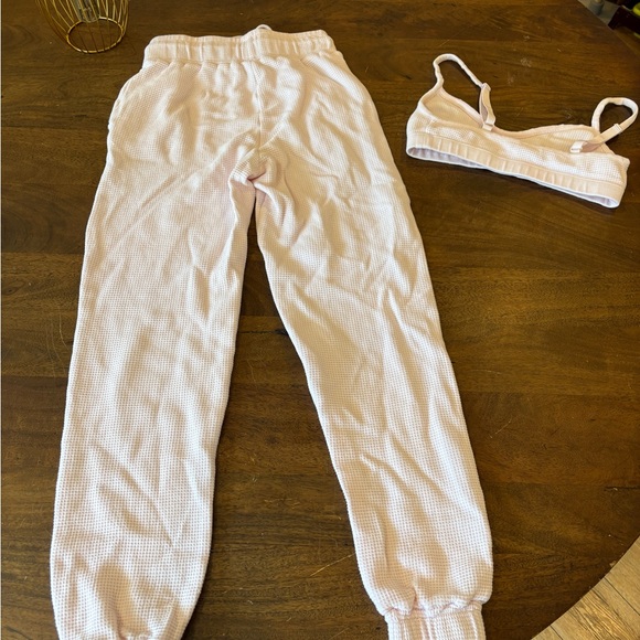 Pink “Puff” Waffle Knit Joggers and Bralette, Negative Underwear - Picture 4 of 8